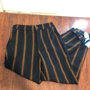 Navy blue high waisted pants (small)